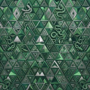 Patrón geométrico moderno con motivos de serpiente.