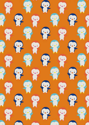 Patrón lindo de pingüinos wallpaper — OnePlus Pad 2 Pro Fondos de pantalla