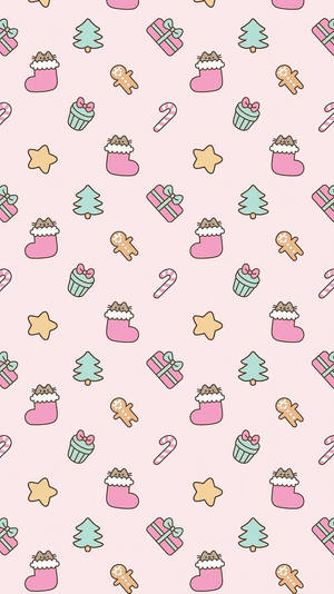 Fondo de pantalla con patrón navideño decorativo y tierno — Navideño aesthetic Fondos de pantalla