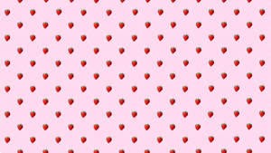 Patrón sin costuras de fresa kawaii rosa