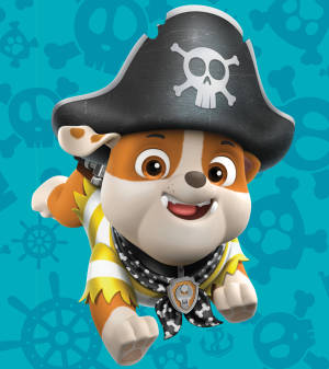 Fondo de pantalla Paw Patrol Pirata Rubble — Motorola Razr Fold Fondos de pantalla