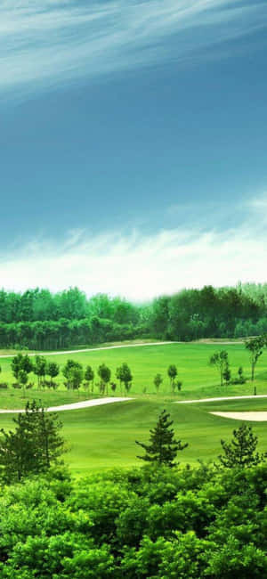 Fondo de Campo de Golf con iPhone X — Galaxia A17 Fondos de pantalla
