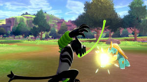 Pelea 3D de Zarude y Drednaw