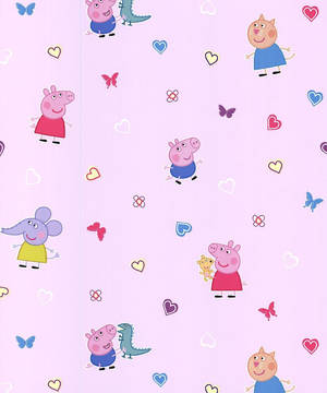 Fondo de pantalla de patrón simple de garabatos de Peppa Pig — Cerdito lindo Fondos de pantalla