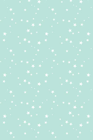 Pequeñas estrellas blancas sobre verde pastel — Verde neón estético Fondos de pantalla