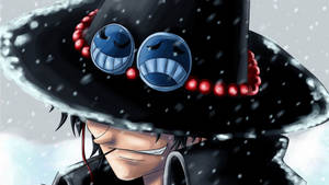 Perfil anime de Ace con gorra negra — One piece escritorio Fondos de pantalla