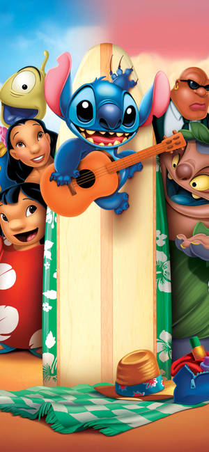 Fondo de pantalla de los personajes de Lilo y Stitch — iPhone 17 Pro Fondos de pantalla