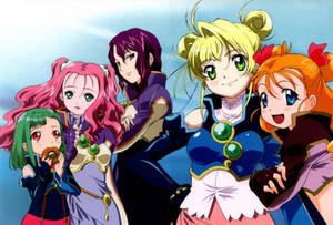 Fondo de pantalla de personajes lesbianas de Simoun — Anime lesbiana Fondos de pantalla