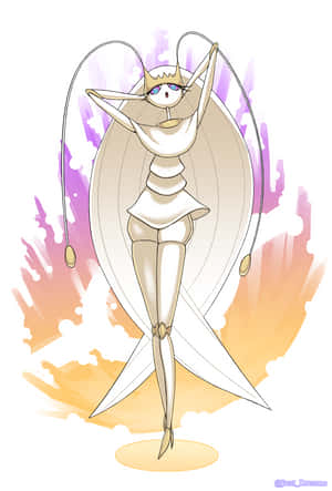 Pheromosa con abstracto naranja y morado — Nintendo Fondos de pantalla