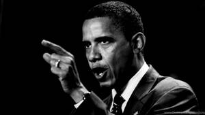 Pie de foto: Barack Obama dando un discurso — Ahorro de Batería Fondos de pantalla