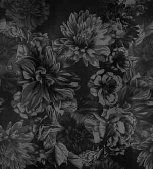 Pie de foto: Elegancia Floral Oscura — Floral oscuro Fondos de pantalla