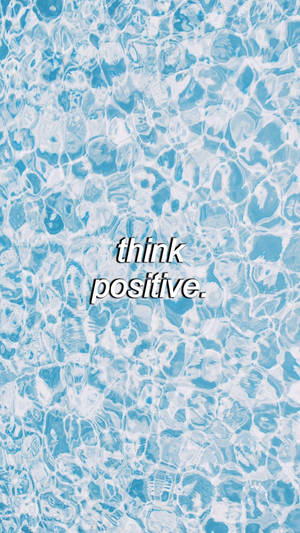 Piensa Positivo Estética Azul Simple