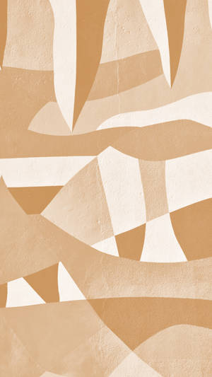 Pintura abstracta estética color crema