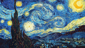 Pintura Azul Estrella de Van Gogh — Azul oscuro aesthetic Fondos de pantalla