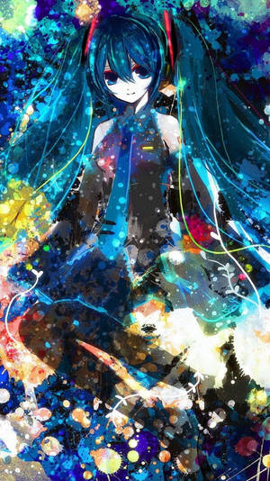 Fondo de pantalla de pintura de Hatsune Miku anime para iPhone — Anime aesthetic GIF Fondos de pantalla