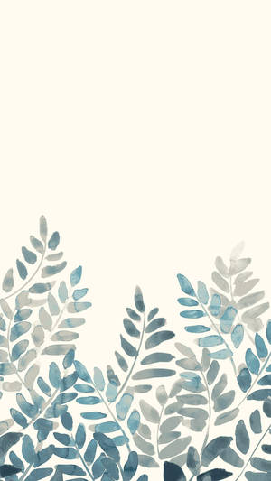 Pintura de hoja pastel para iPhone — Floral iPhone Fondos de pantalla
