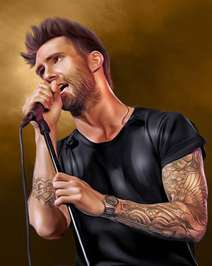 Fondo de pantalla de Pintura Digital de Adam Levine — 4:5 Fondos de pantalla
