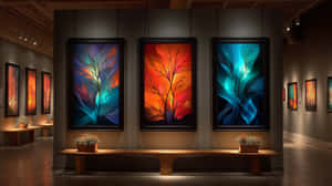 abstracto,japonés,pintura,arte,galería,exhibición,vívido,moderno,diseño,cultura,interior,decoración,arte mural,contemporáneo,arte fino