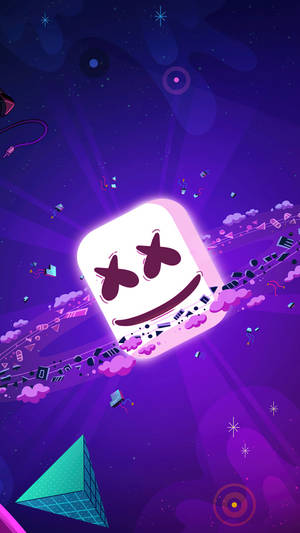 Planeta Marshmello HD iPhone — Galaxia púrpura Fondos de pantalla