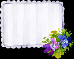 Plantilla de marco floral en acuarela