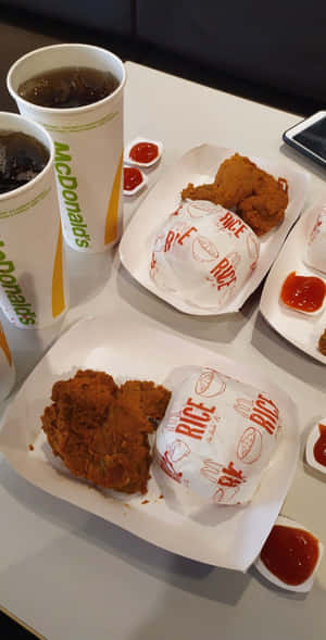 Imágenes de comida de McDonald's — Pixel Fold Fondos de pantalla