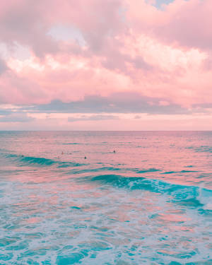 Playa Pastel Rosa y Azul para Android — Azul pastel Fondos de pantalla
