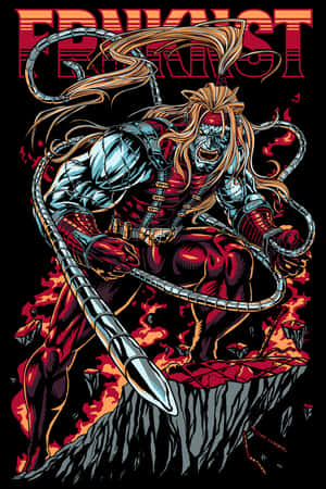 Poderoso Omega Red en Acción — Anime rojo Fondos de pantalla