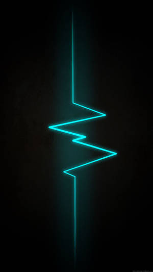 Fondo de pantalla de bloqueo vertical con logotipo de prueba ECG neón.