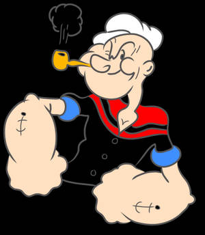 Fondo de pantalla de Popeye posando feliz — Galaxy Z Fold Fondos de pantalla