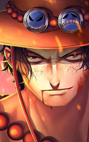 Fondo de pantalla móvil de One Piece con Portgas D. Ace sangriento — Moto Pad 70 Fondos de pantalla