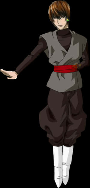 Pose del personaje anime Light Yagami