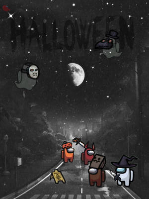 Fondo de pantalla de póster estético de Among Us de Halloween — Estético among US Fondos de pantalla
