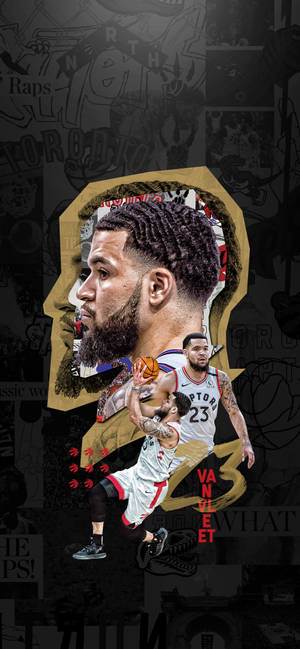 Fondo de pantalla póster negro de Fred Vanvleet — iPhone 13 Pro Fondos de pantalla