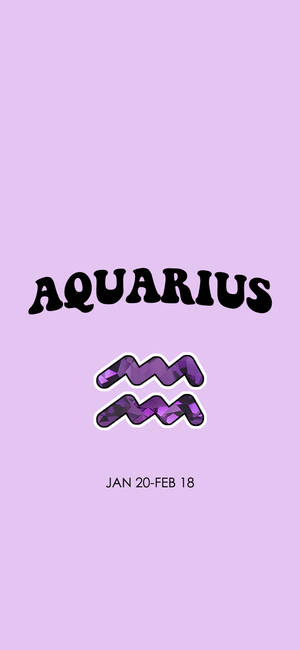 Fondo de pantalla póster púrpura del zodiaco Acuario — iPhone 13 Mini Fondos de pantalla