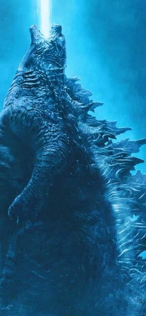 Hermoso fondo de pantalla HD estético del aliento atómico de Godzilla Rey De Los Monstruos — iPhone 16 Fondos de pantalla