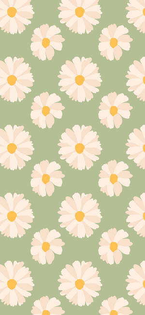 Primavera iPhone Margaritas Fondo Verde — iPhone 18 Pro Max Fondos de pantalla