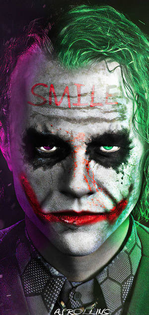 Primer Plano Cara Joker Teléfono — iPhone 17 Pro Fondos de pantalla