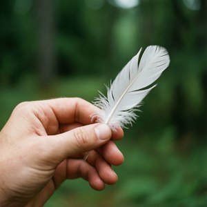 Primer plano de la mano de Forrest sosteniendo una pluma — Galaxy Watch Fondos de pantalla