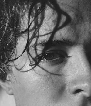 Primer Plano Ojos Rostro Masculino — Blanco y negro estético Fondos de pantalla