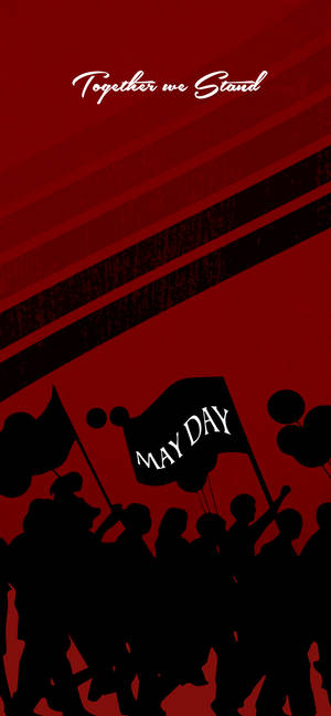 Fondo de pantalla de Primero de Mayo negro y rojo — iPhone Air Fondos de pantalla