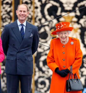 Príncipe Eduardo con la Reina Isabel II — Galaxy Z Flip 8 Fondos de pantalla