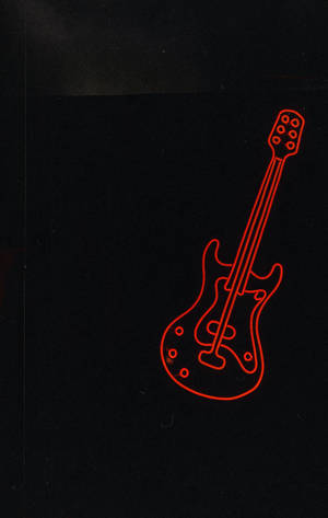 Fondo de pantalla de guitarra roja neón — Galaxy Tab Fondos de pantalla