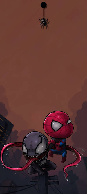 Puntos y muescas Venom y Spider-Man — iPhone 17e Fondos de pantalla