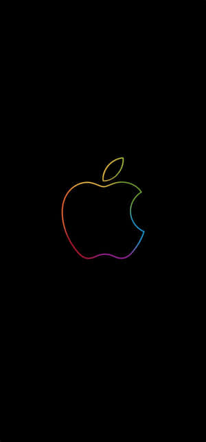 Radiante Logo Arcoíris de Apple sobre Fondo Elegante de iPhone — Galaxia A17 Fondos de pantalla