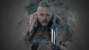 Ragnar Lothbrok 4K Vikings Estética Marrón