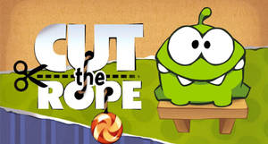 Fondo de pantalla de rana kawaii del juego Cut The Rope