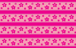 Fondo de pantalla de rayas florales rosas lindas — Rosa claro estético Fondos de pantalla