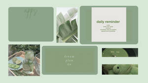 Fondo de pantalla de recordatorio diario estético verde salvia — Estética verde GIF Fondos de pantalla