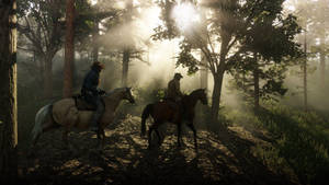 Red Dead Redemption 2 4K Viajando — Bosque oscuro Fondos de pantalla