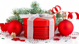 Fondo de pantalla de regalos navideños en tono rojo — Rojo navidad Fondos de pantalla